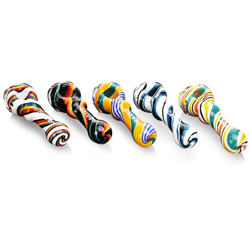 glass pipe, hand pipe, Swirl pattern, colorful, toxic-free look?
