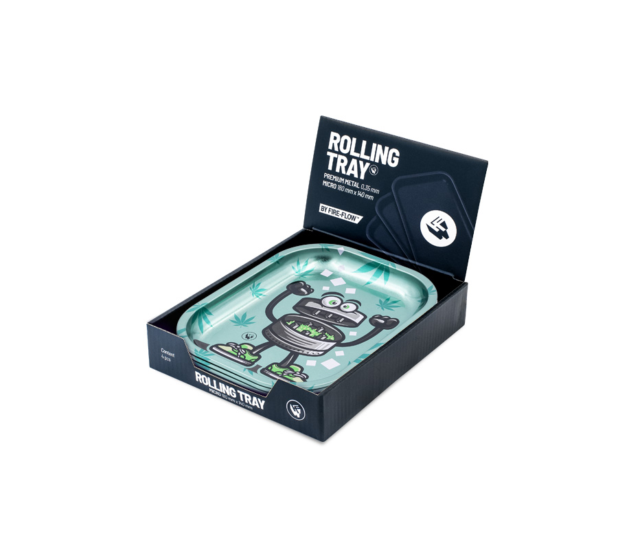 B4 FIRE-FLOW™ Metal Rolling Tray 420 Character 3/4 (140 mm x 180 mm)