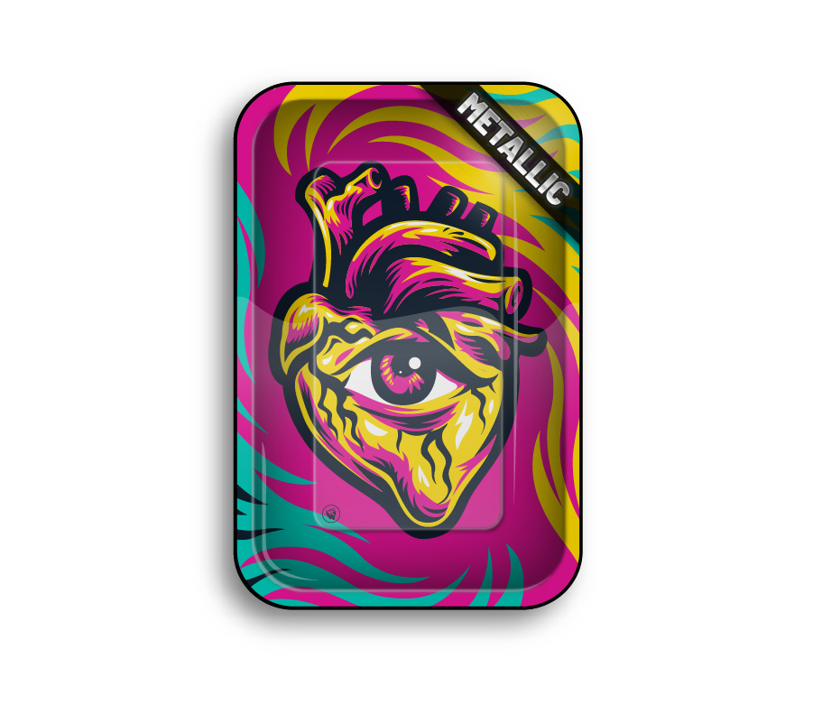 B4 FIRE-FLOW™ Metal Rolling Tray Hearts 3/4 (275 mm x 175 mm)