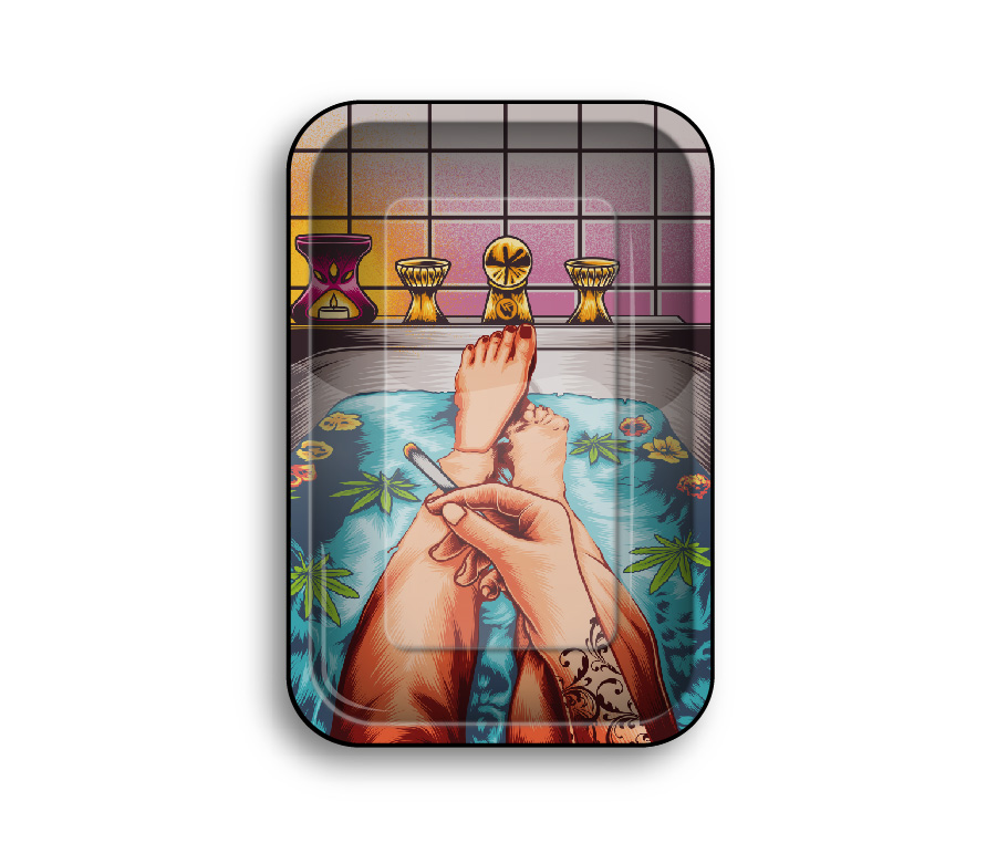 B4 FIRE-FLOW™ Metal Rolling Tray 420 Bath (275 mm x 175 mm)