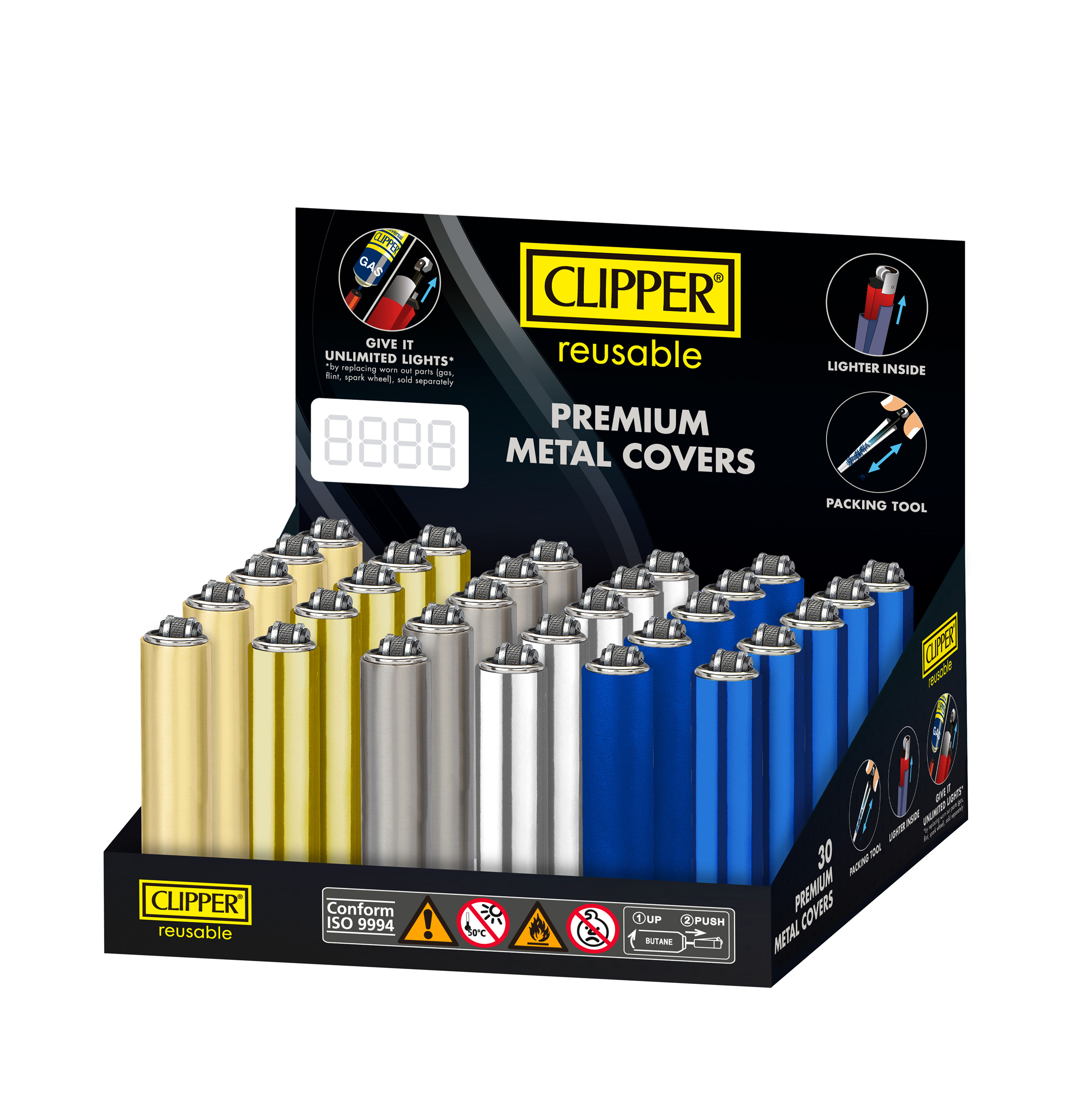 B30 CLIPPER COVERS Metal Micro Solid Mix #4