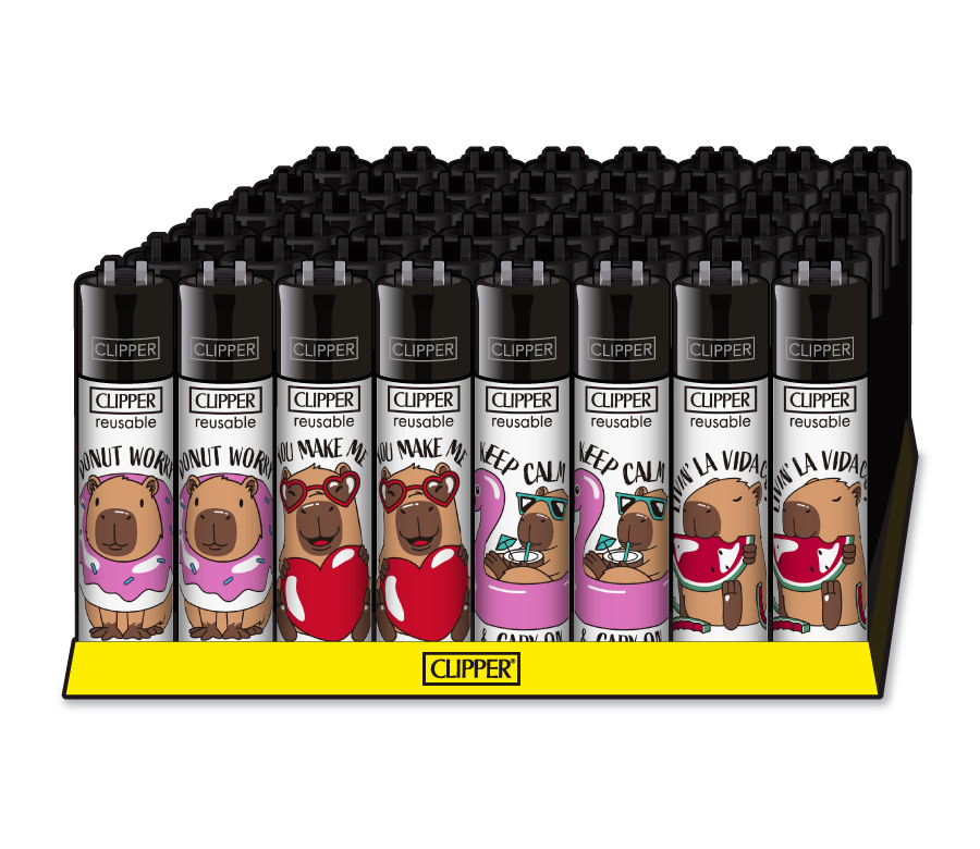 Feuerzeug, Clipper, nachfüllbar, Donut, Bär, Flasche, Becher, Humor