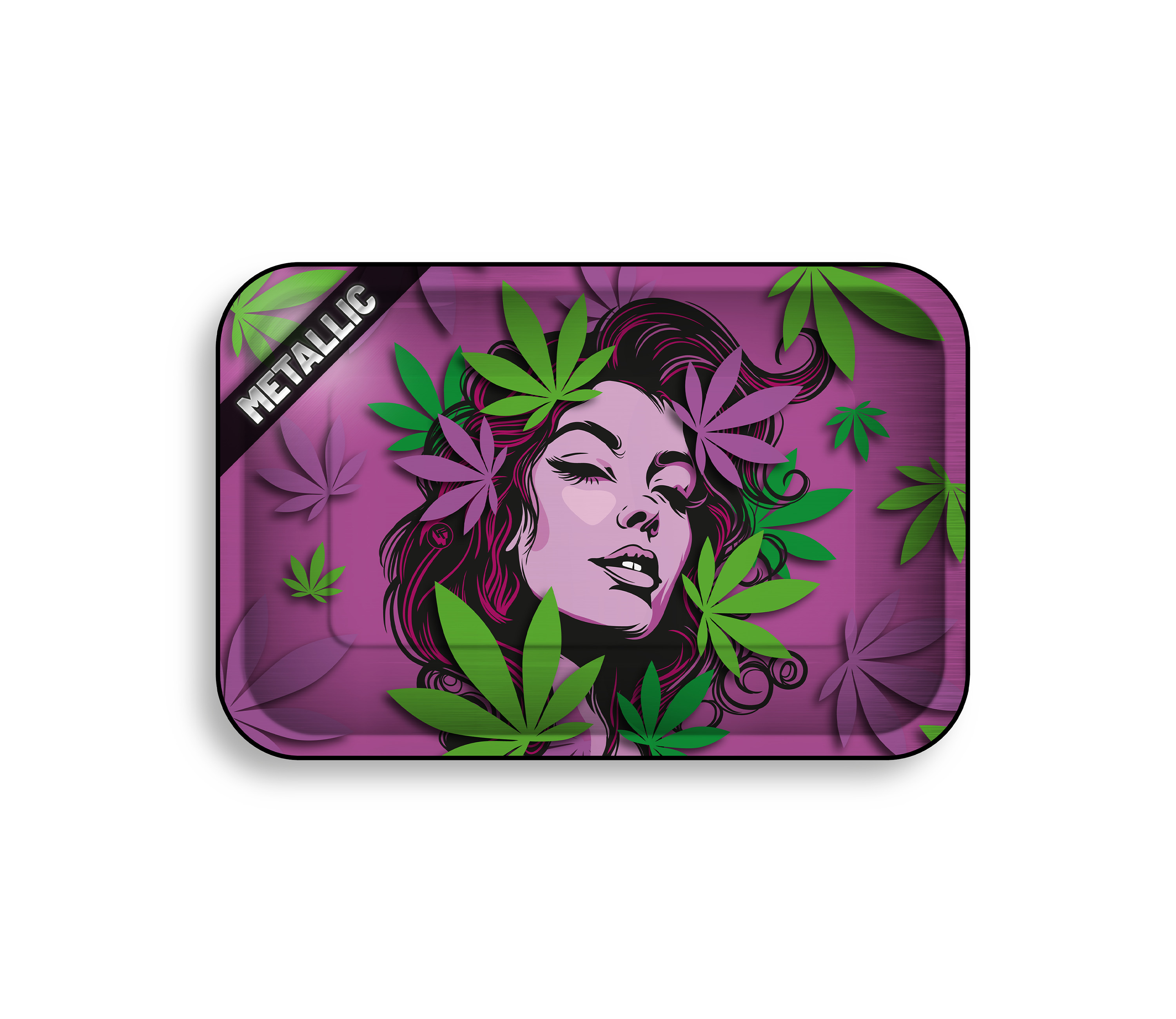 B4 FIRE-FLOW™ Metal Rolling Tray Mary Jane Metallic (275 mm x 175 mm)