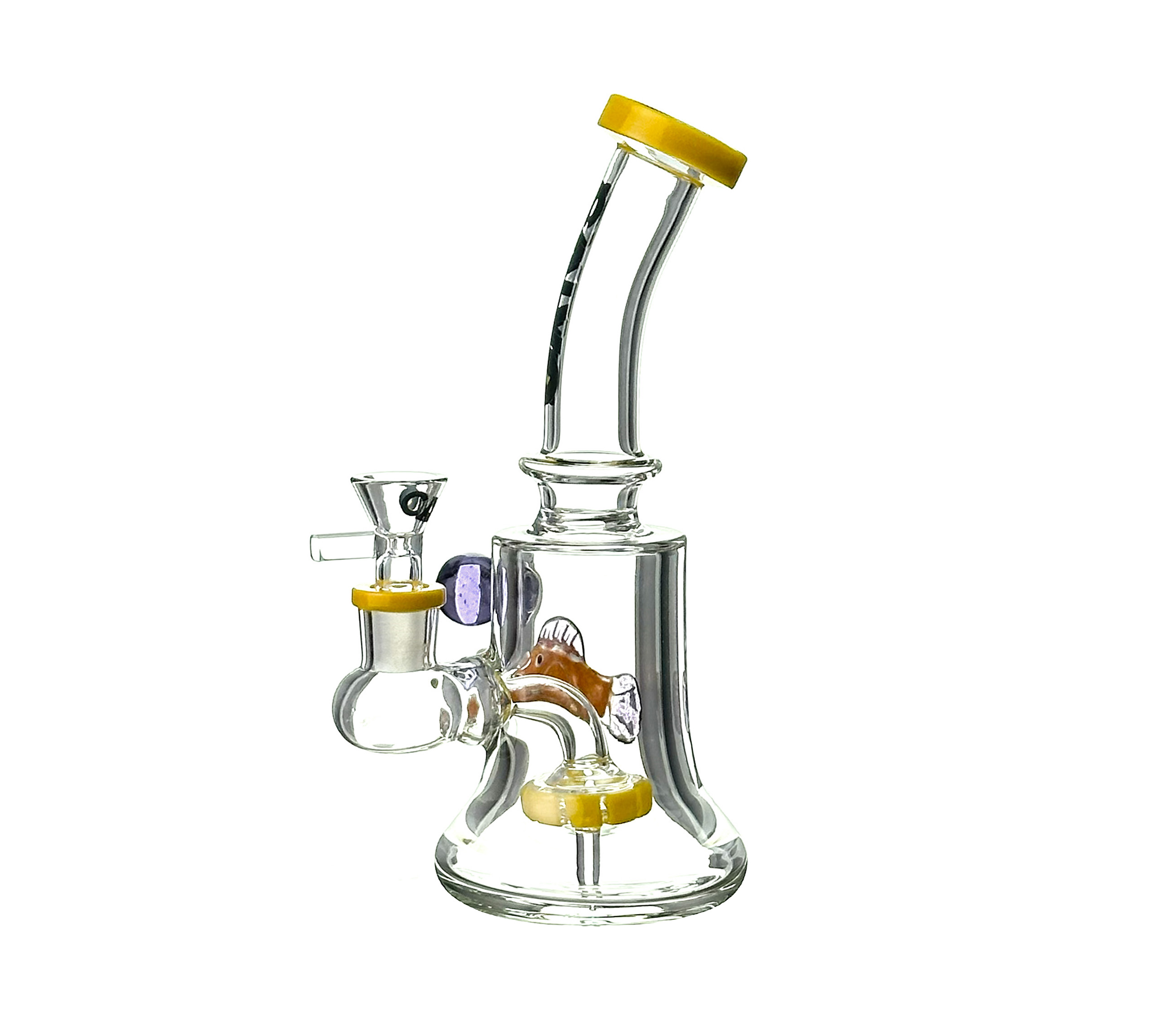 glaskrug, bong, waterpipe, glaskomponenten, gelb