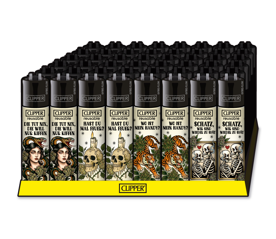 Feuerzeuge, Clipper, Mehrweg, Kunststoff, Motivdruck
