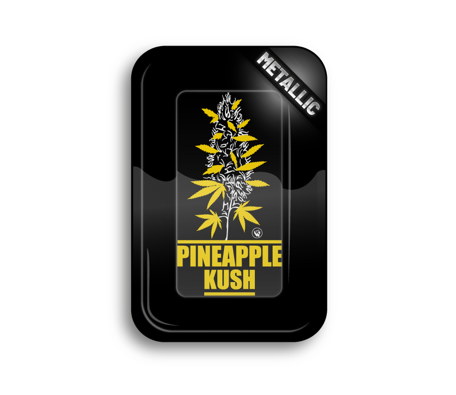 B4 FIRE-FLOW™ Metal Rolling Tray Plantz Pineapple Kush (275 mm x 175 mm)