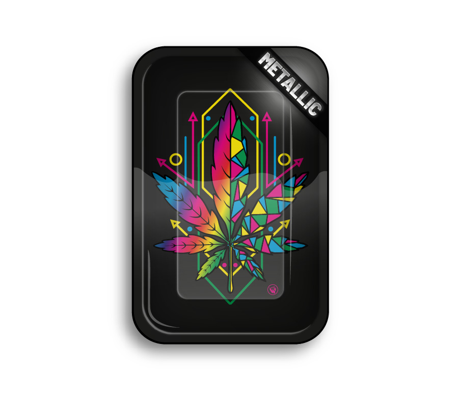 B4 FIRE-FLOW™ Metal Rolling Tray Geometrical Leaves (275 mm x 175 mm)