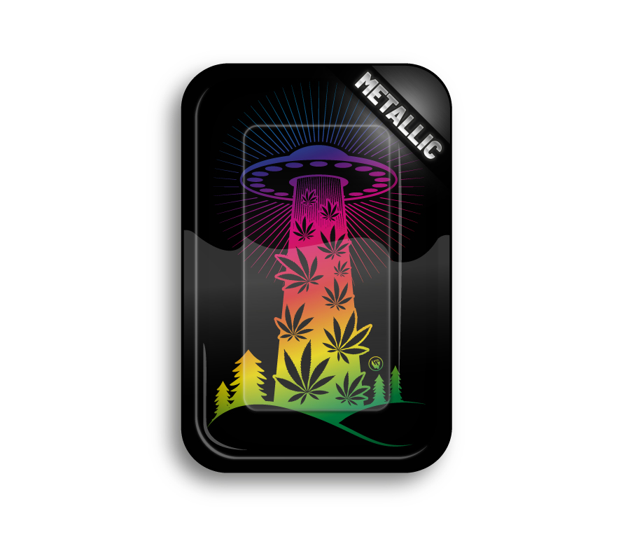 B4 FIRE-FLOW™ Metal Rolling Tray 420 Ufo Gradient (275 mm x 175 mm)