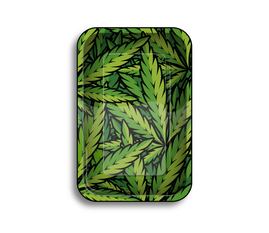 B6 FIRE-FLOW™ Metal Rolling Tray Leaves 33 Green (275 mm x 175 mm)