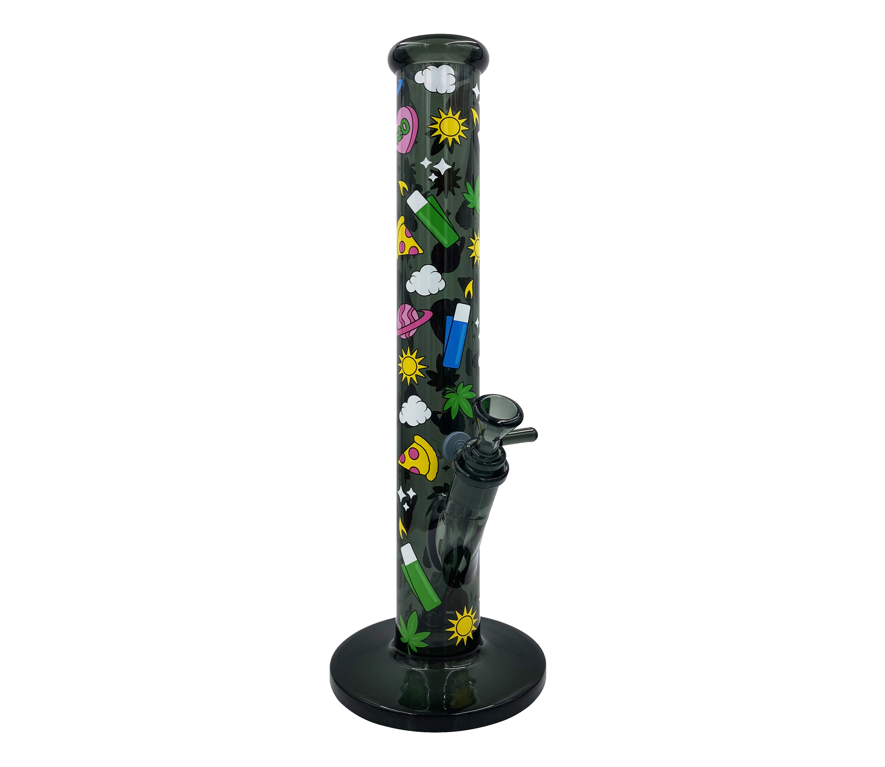 B1 FIRE-FLOW™ x BLACK LEAF® Cylinder Bong 420 PATTERN (400 mm x 51 mm) 