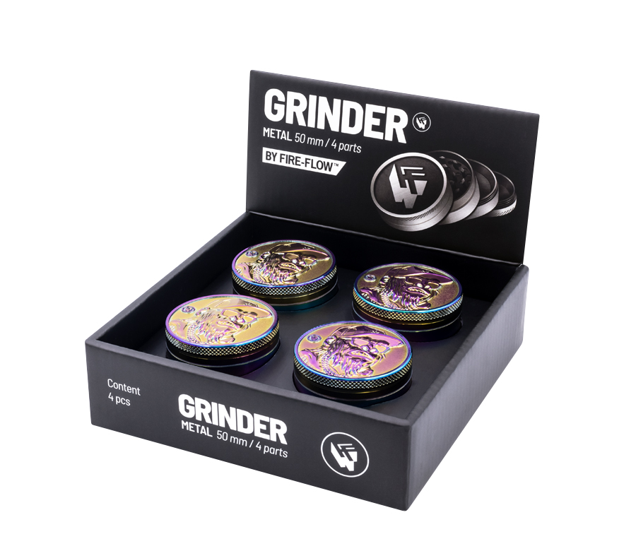 B4 FIRE-FLOW™ Metal Grinder Icy Monkey (⌀50 mm / 4-parts)