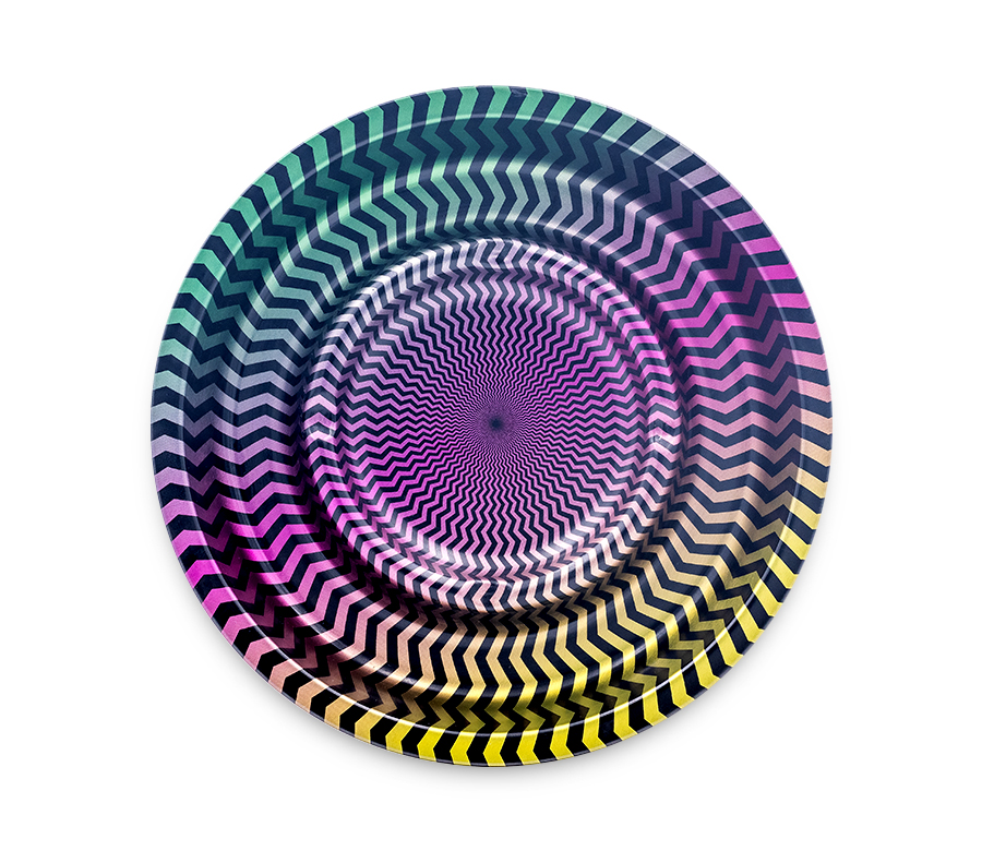 B4 FIRE-FLOW™ Metal Coffeeshop Ashtray Trippy #2 (⌀160 mm)