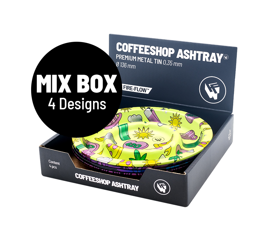 B4 FIRE-FLOW™ Metal Coffeeshop Ashtray Mix Box (⌀136 mm)