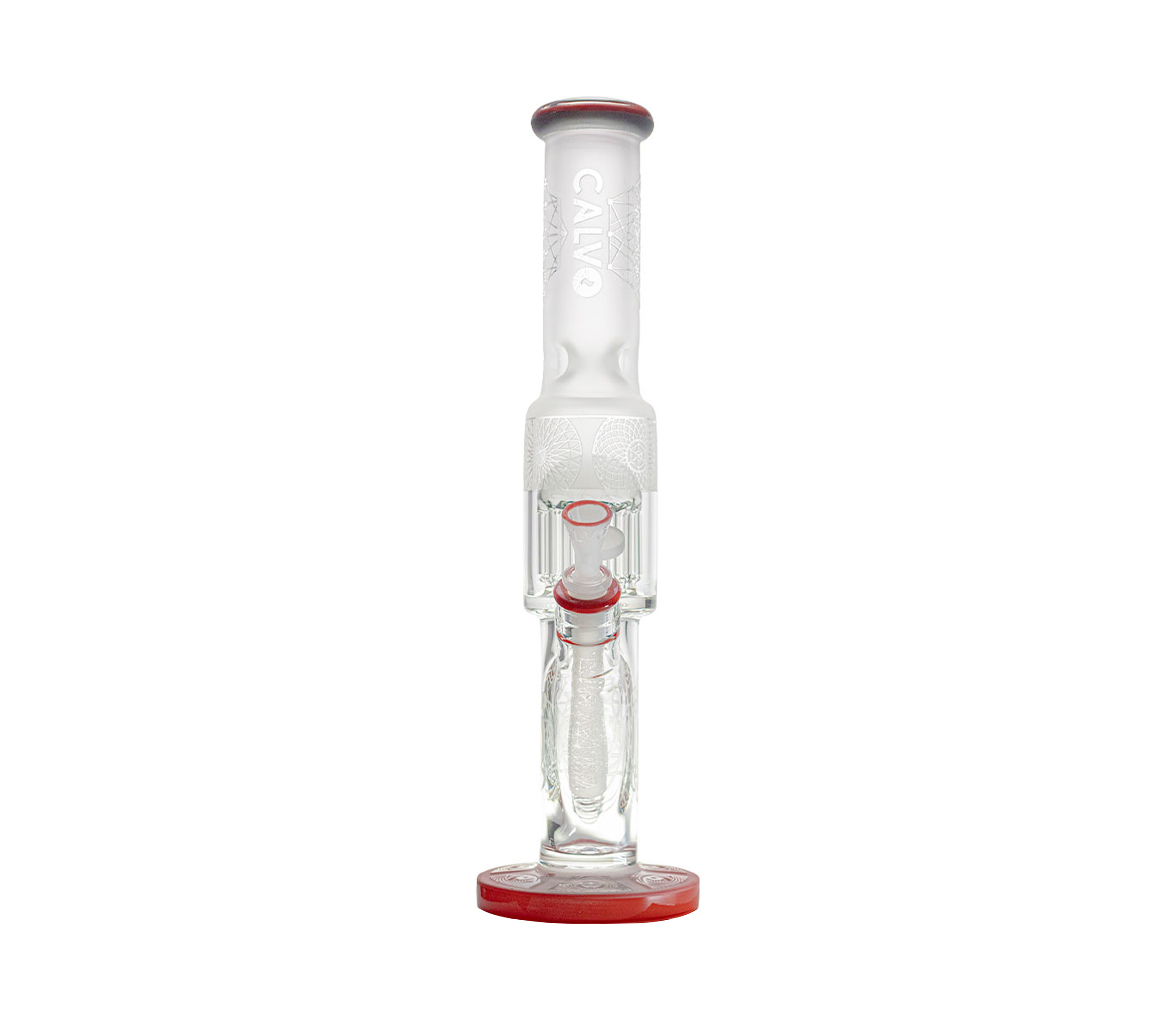 B1 CALVO® Sandblasted Straight Tube Red (H 42 cm / Ø x 14 mm)