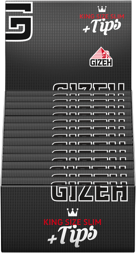 B26 GIZEH BLACK King Size Slim + Tips