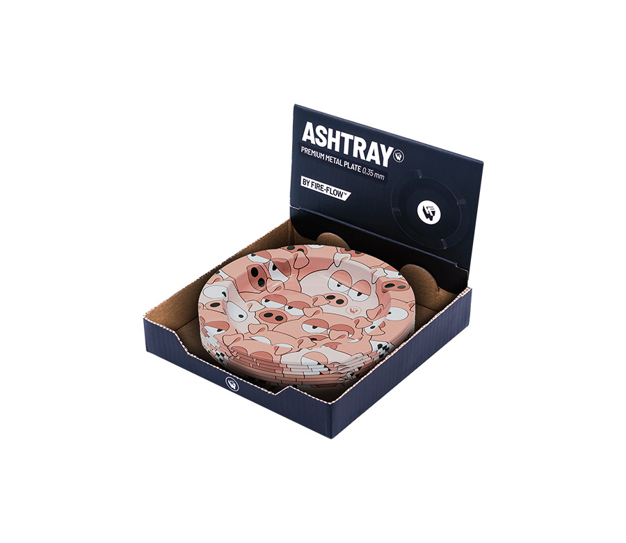B8 FIRE-FLOW™ Metal Ashtray Mixed Pattern Pigs (⌀135 mm)