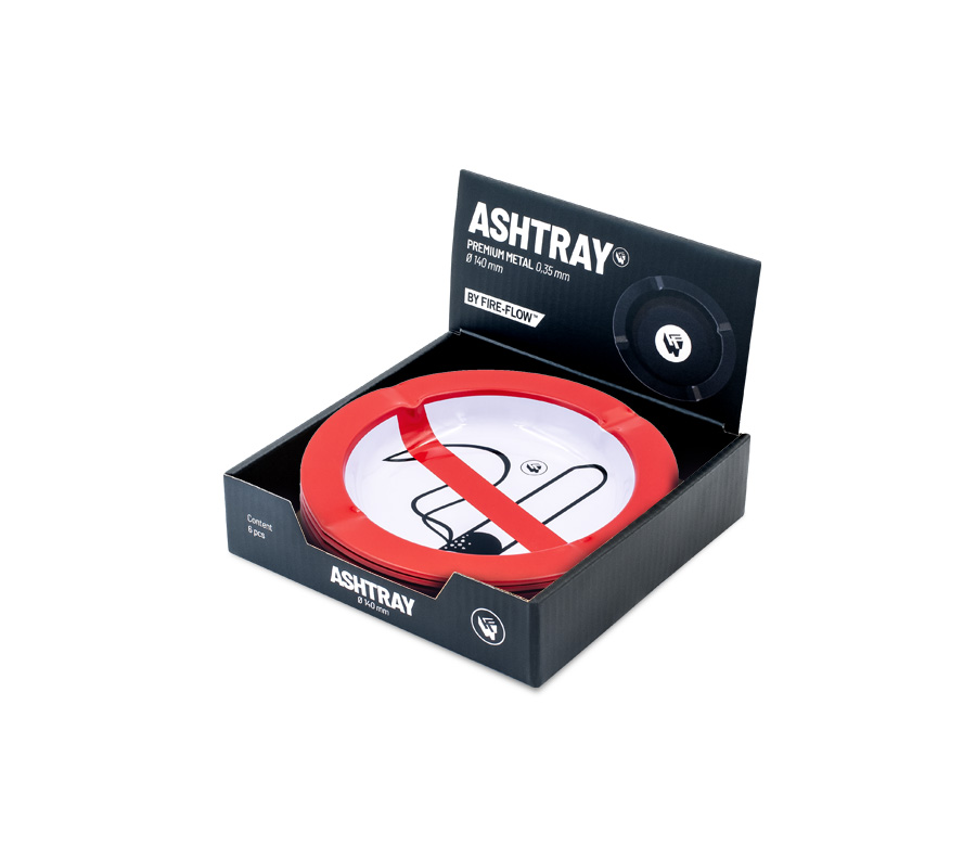 B6 FIRE-FLOW™ Metal Ashtray Rauchen Verboten (⌀135 mm)