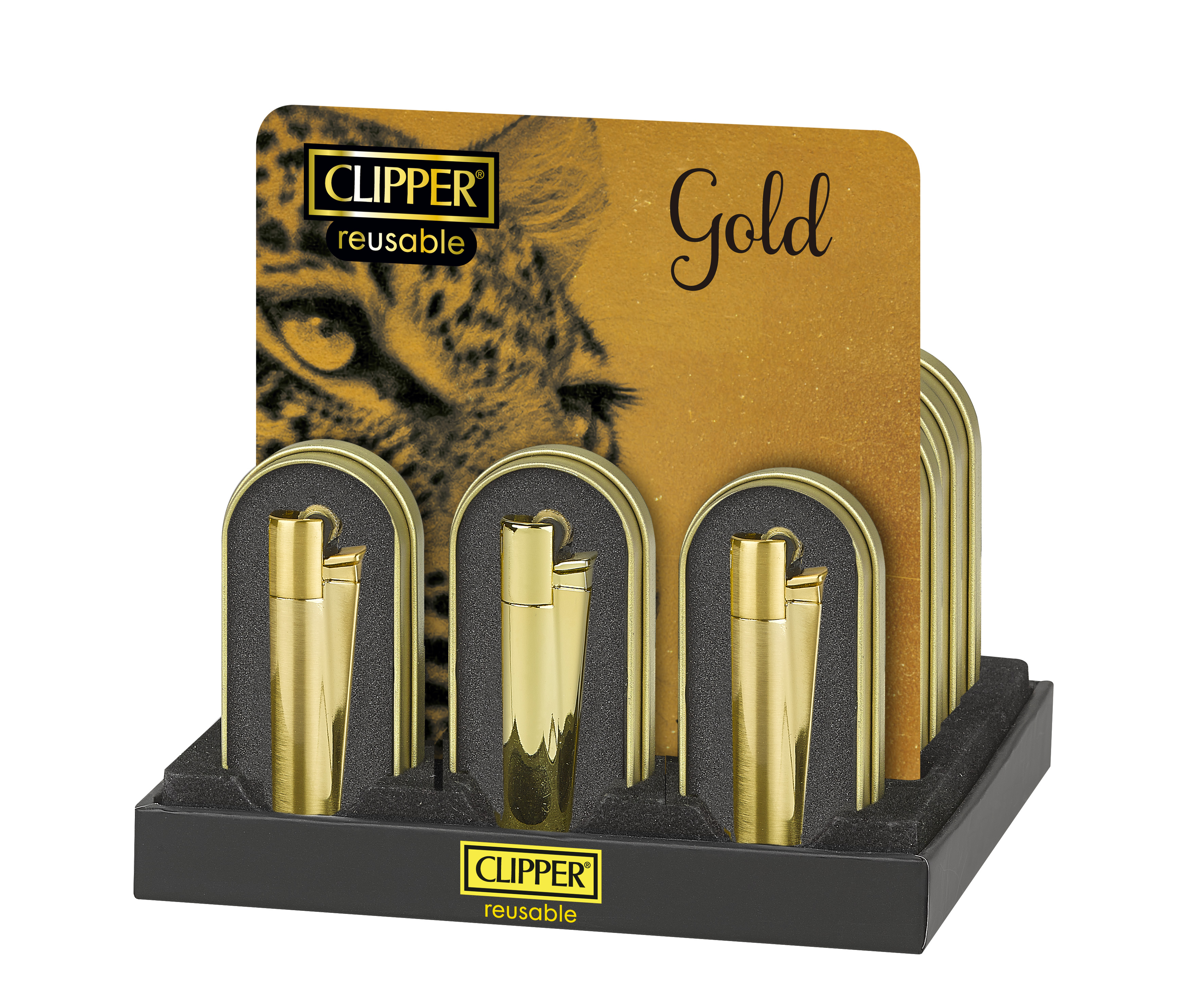 B12 CLIPPER CLASSIC Metal Large Gold