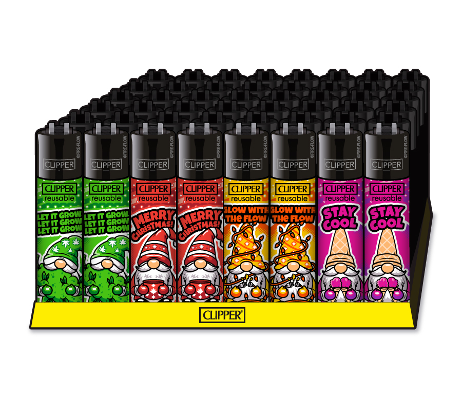 Feuerzeug, Clipper, wiederverwendbar, bunt, Merry Christmas