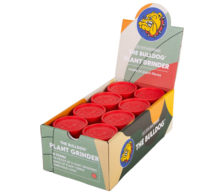 B24 BULLDOG Hemp Grinder (⌀55 mm / 2-part) - red
