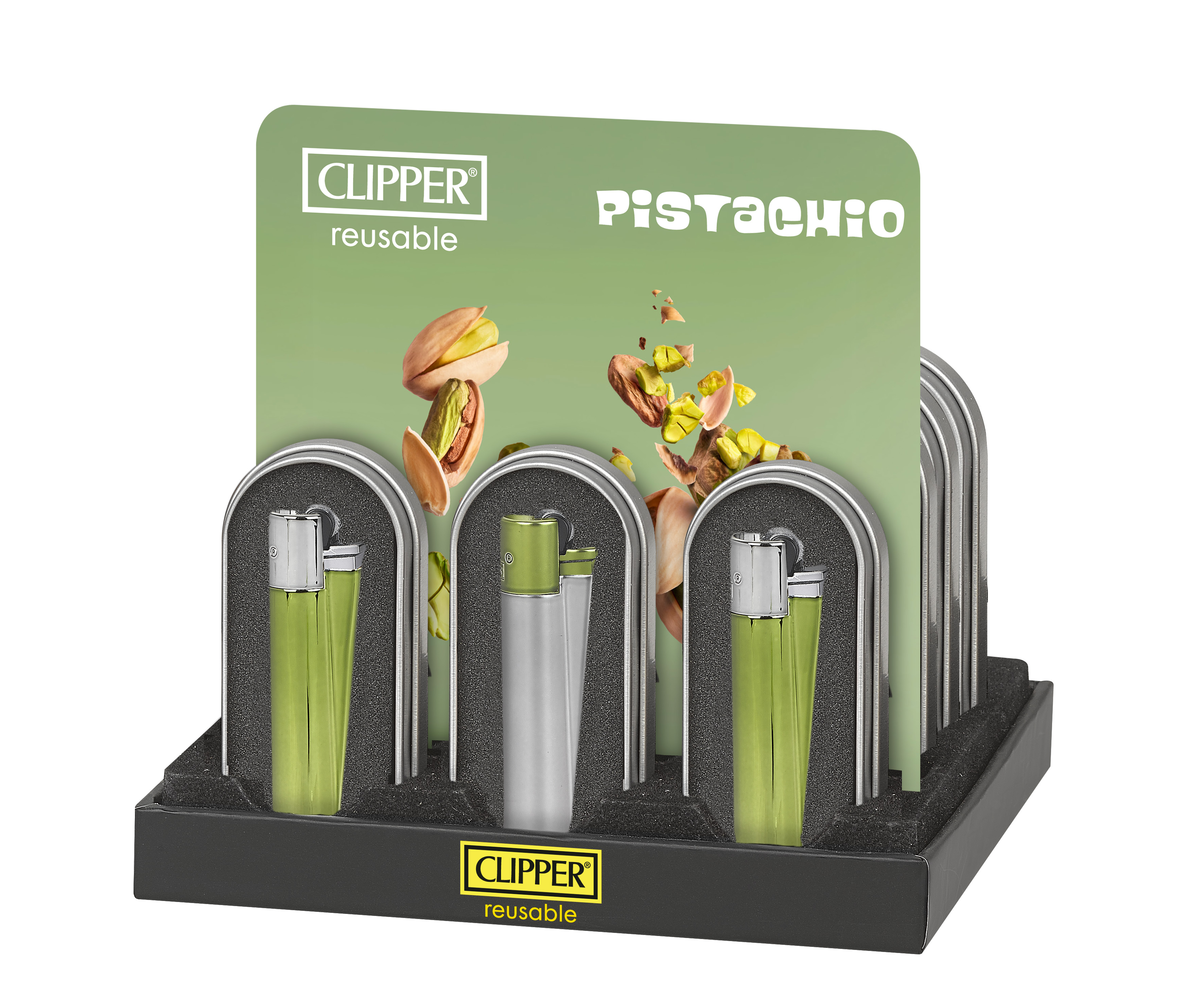 B12 CLIPPER CLASSIC Metal Large Pistachio