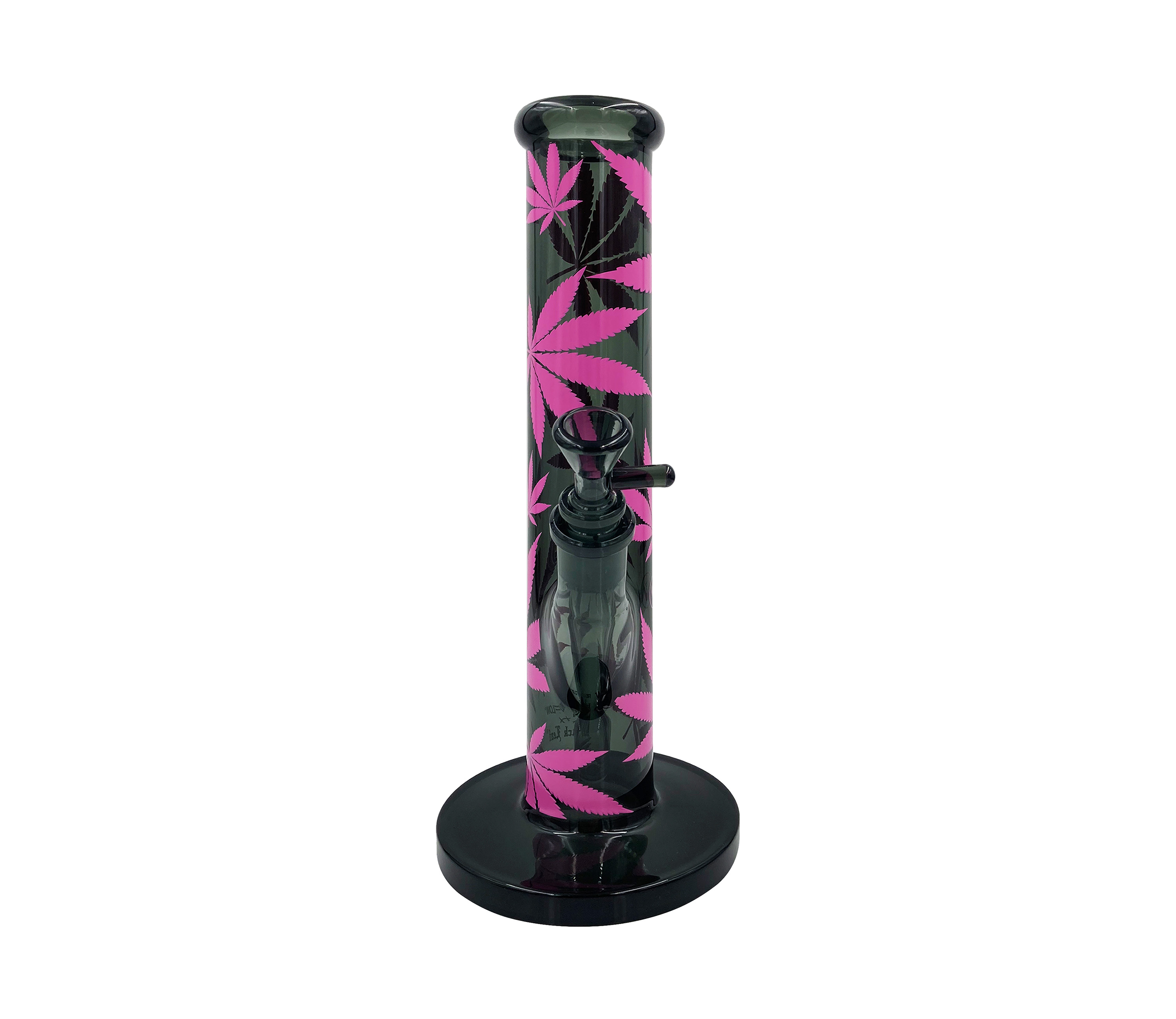 B1 FIRE-FLOW™ x BLACK LEAF® Cylinder Bong LEAVES PINK (300 mm x 50 mm) 