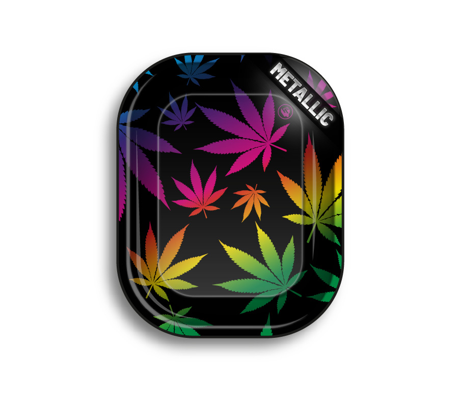 B4 FIRE-FLOW™ Metal Rolling Tray Leaves Gradient (140 mm x 180 mm)
