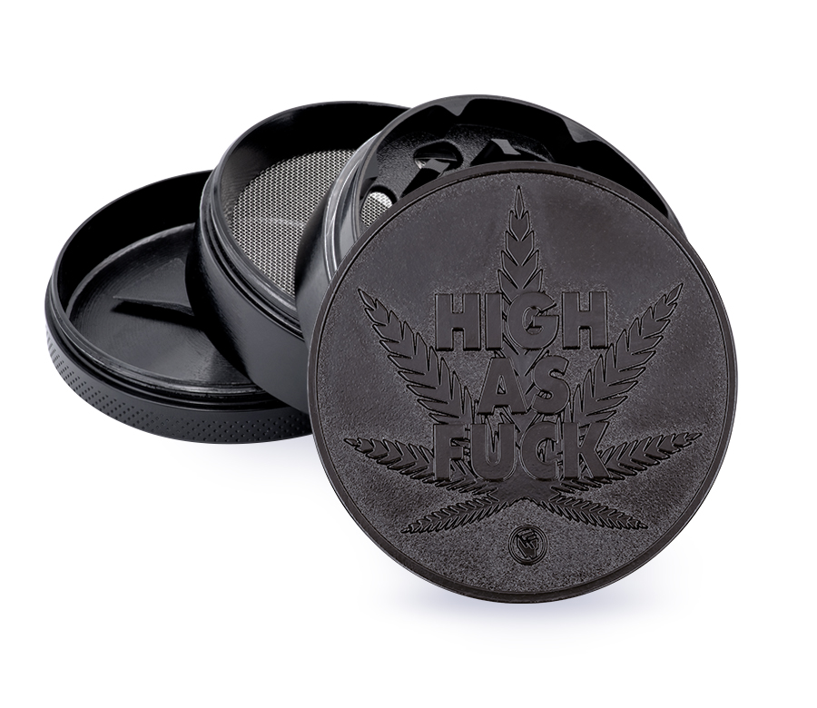 B4 FIRE-FLOW™ Metal Grinder Black High As Fuck (⌀60 mm / 4-parts)