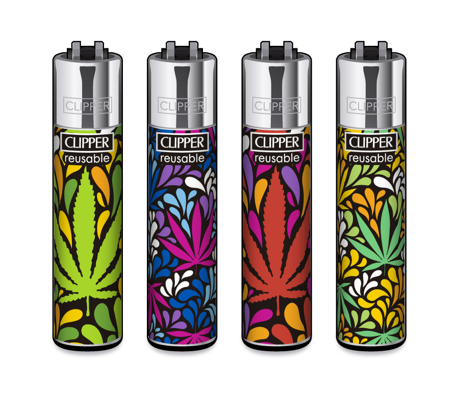 Energieclipper, Fake, Taschenauszug, Gemustertes Muster, Kompakter Leichter, clipper, Feuerzeug, nachfüllbar, Cannabisblatt, bunter Muster
