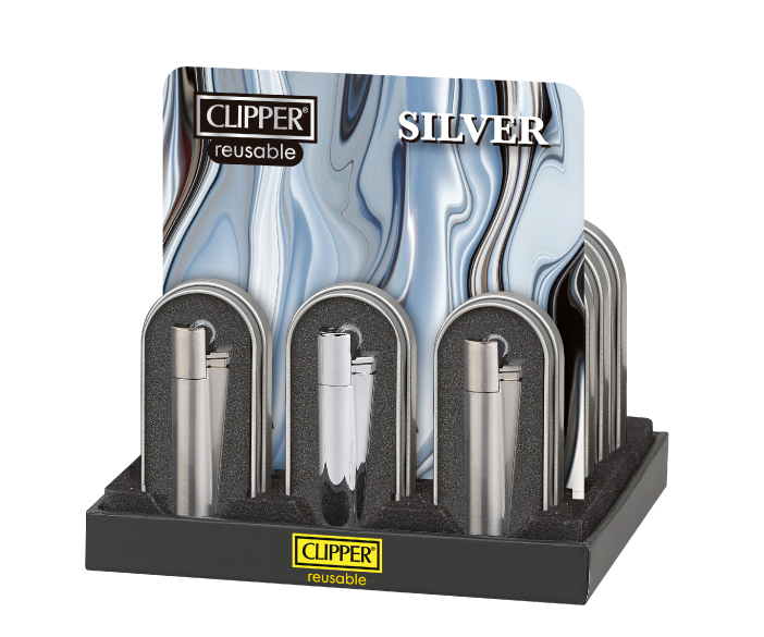 B12 CLIPPER CLASSIC Metal Large Silver