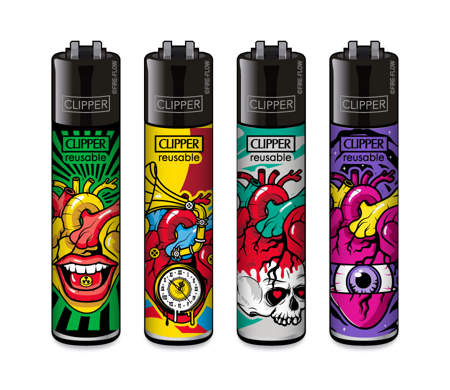 B48 CLIPPER CLASSIC Large Trippy Hearts #2