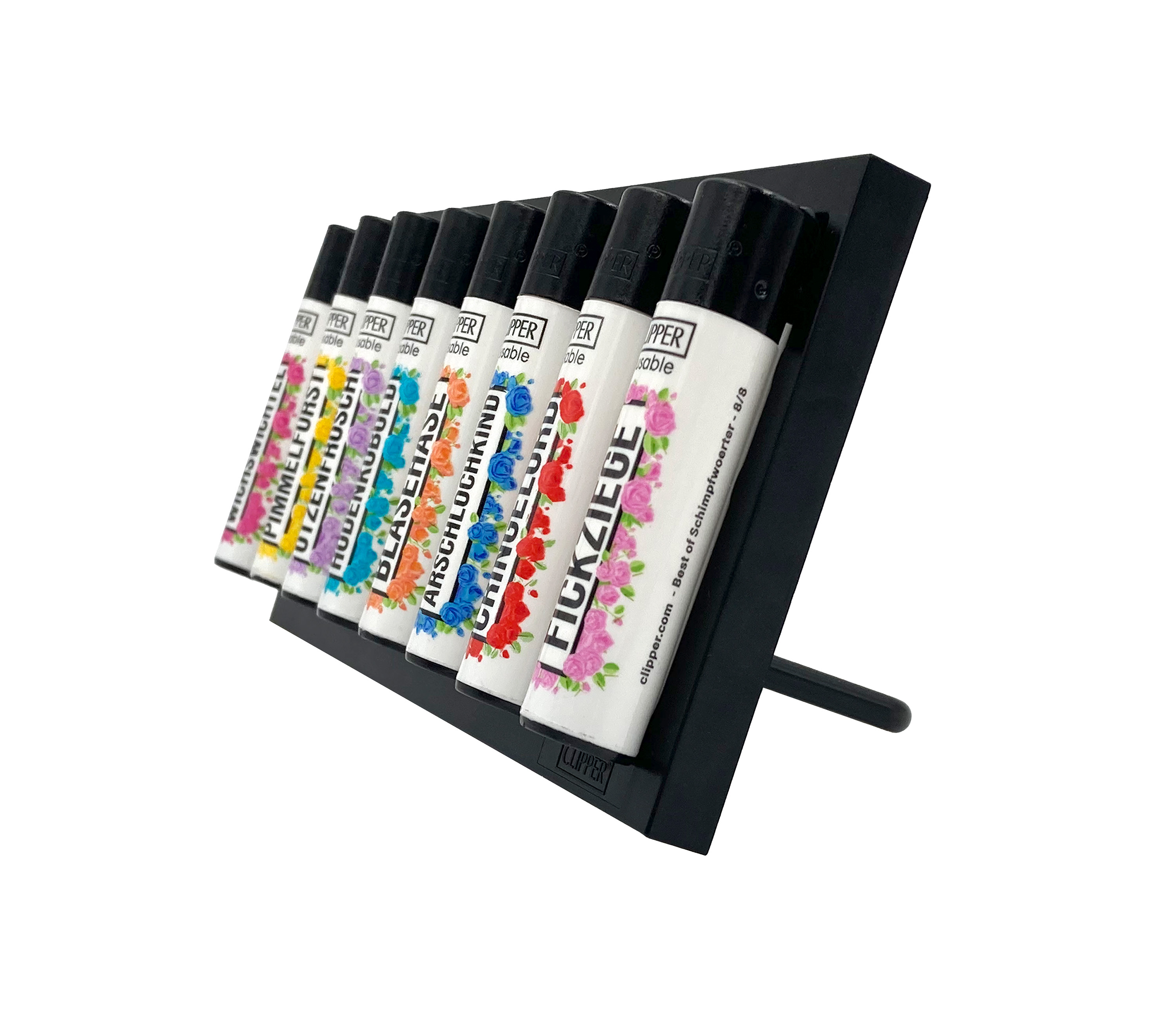 B8 CLIPPER CLASSIC Large Best of Schimpfwörter + FIRE-BOARD 8er