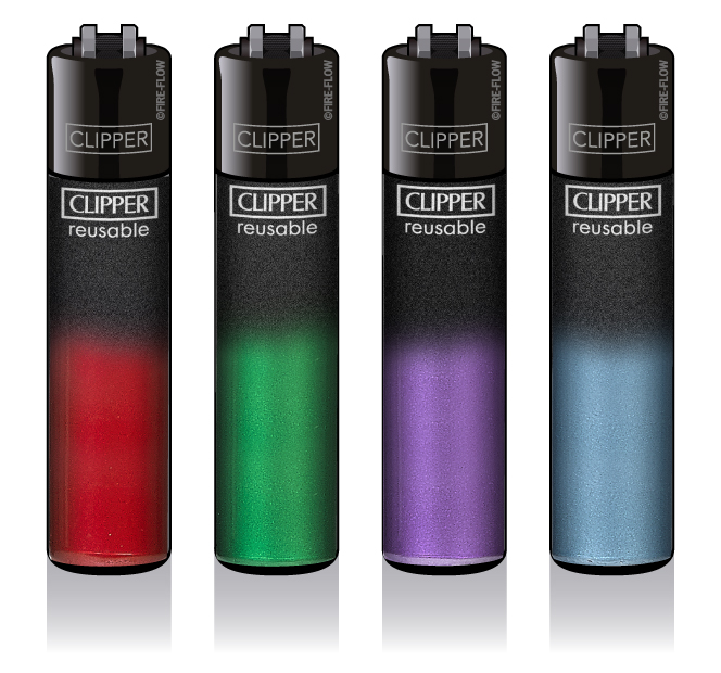 B48 CLIPPER CLASSIC Large Black Crystal Gradient