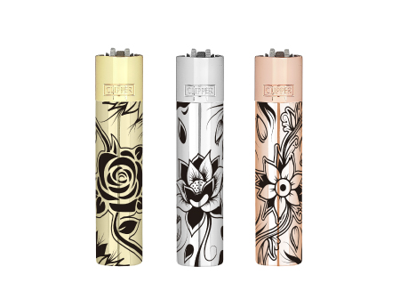B12 CLIPPER CLASSIC Metal Large Metallic Flowers