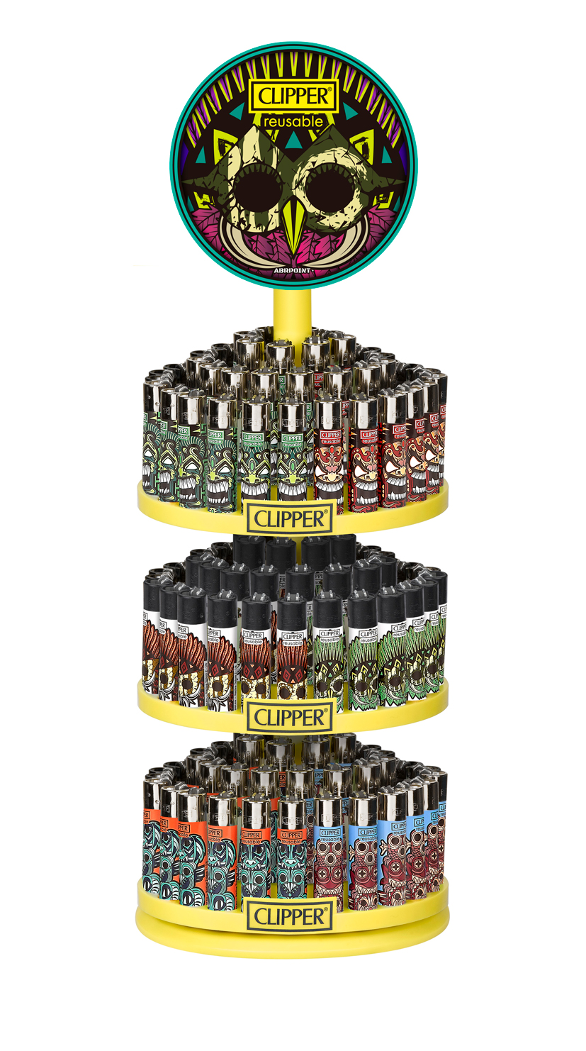 B144 CLIPPER CLASSIC Large Carousel Native Totem - 3 Tier / 3 Etagen