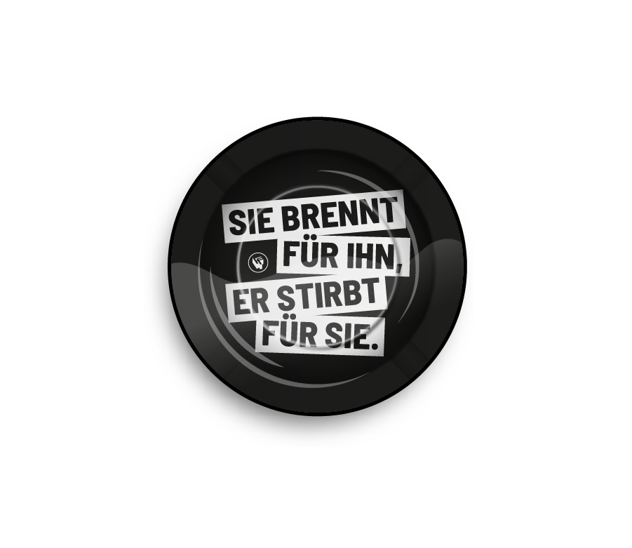 B6 FIRE-FLOW™ Metal Ashtray Sie Brennt Für Ihn (⌀135 mm)