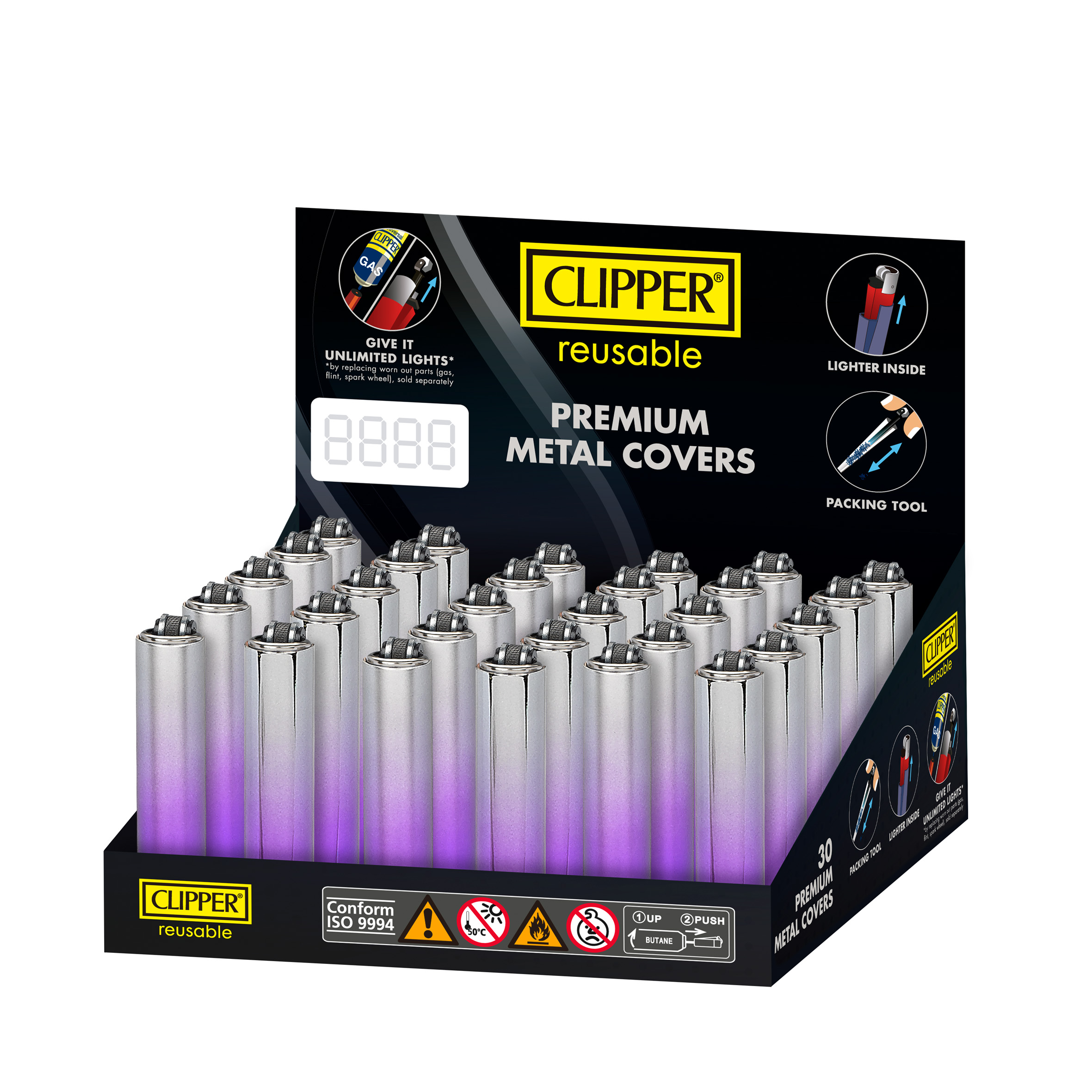 B30 CLIPPER COVERS Metal Micro Purple Gradient