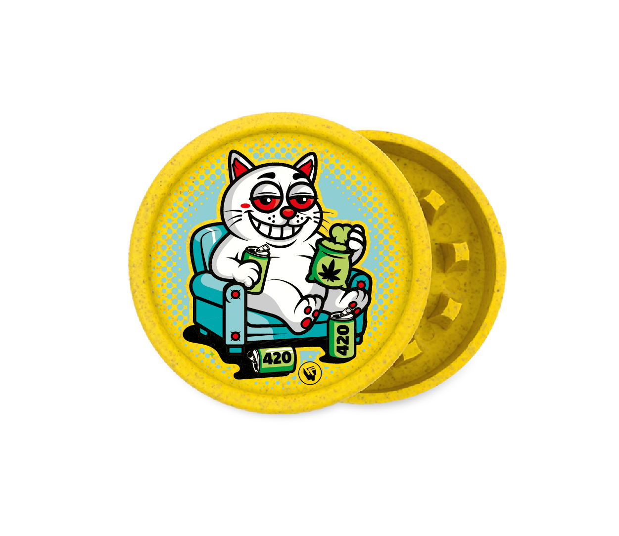 B8 FIRE-FLOW™ FFX Hemp Grinder 420 Catz #2 (⌀55 mm / 2-parts)