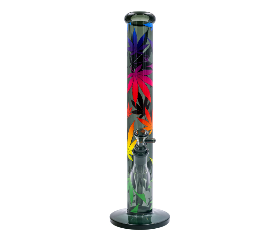 B1 FIRE-FLOW™ x BLACK LEAF® Cylinder Bong LEAVES GRADIENT (400 mm x 51 mm)