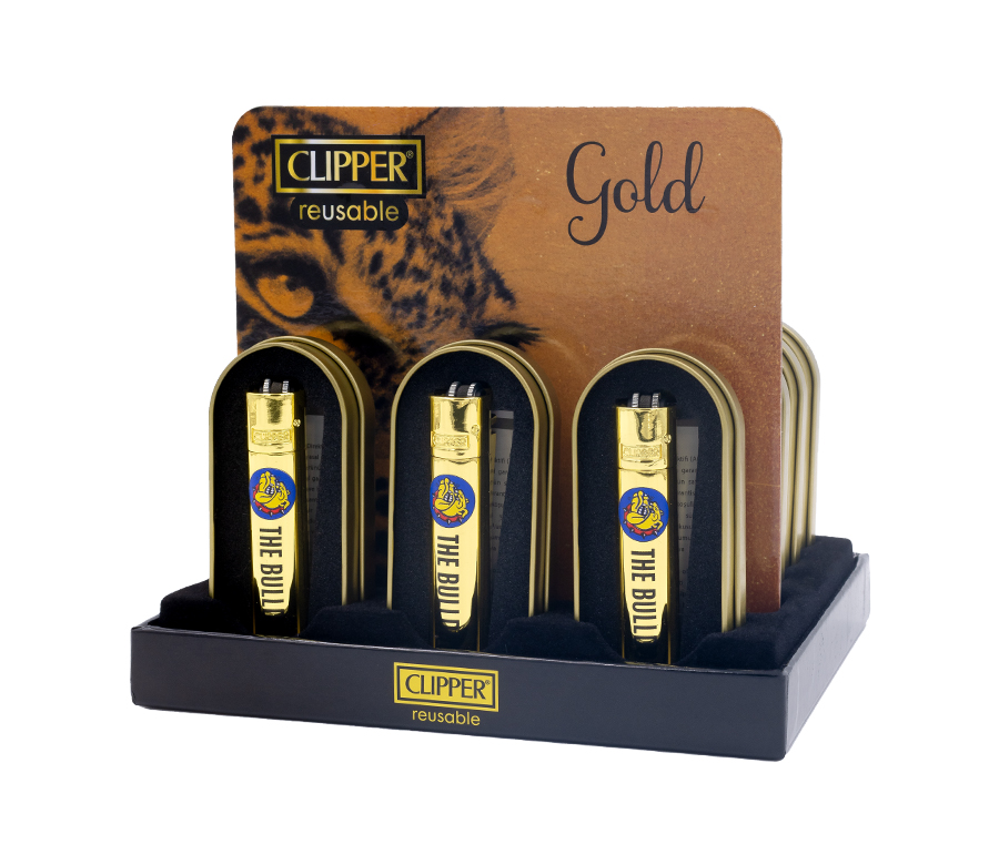 B12 CLIPPER CLASSIC Metal Large Bulldog Gold