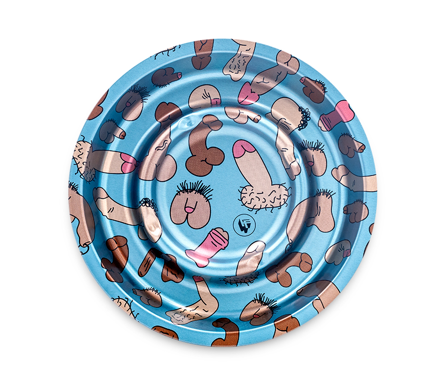 B4 FIRE-FLOW™ Metal Coffeeshop Ashtray Dick Pattern (⌀160 mm)