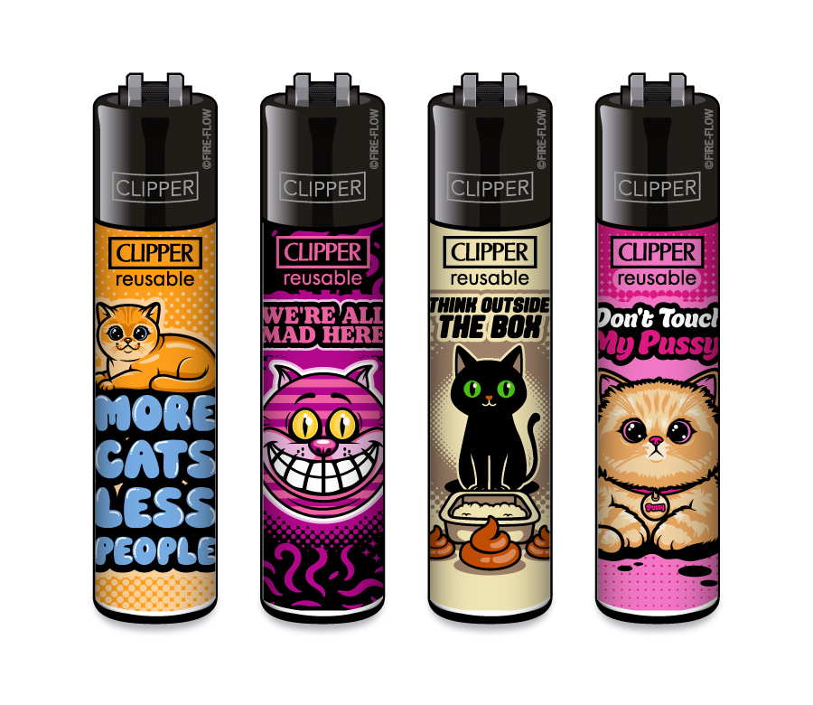 Clipper, wiederverwendbar, Katze, süß, Illustration