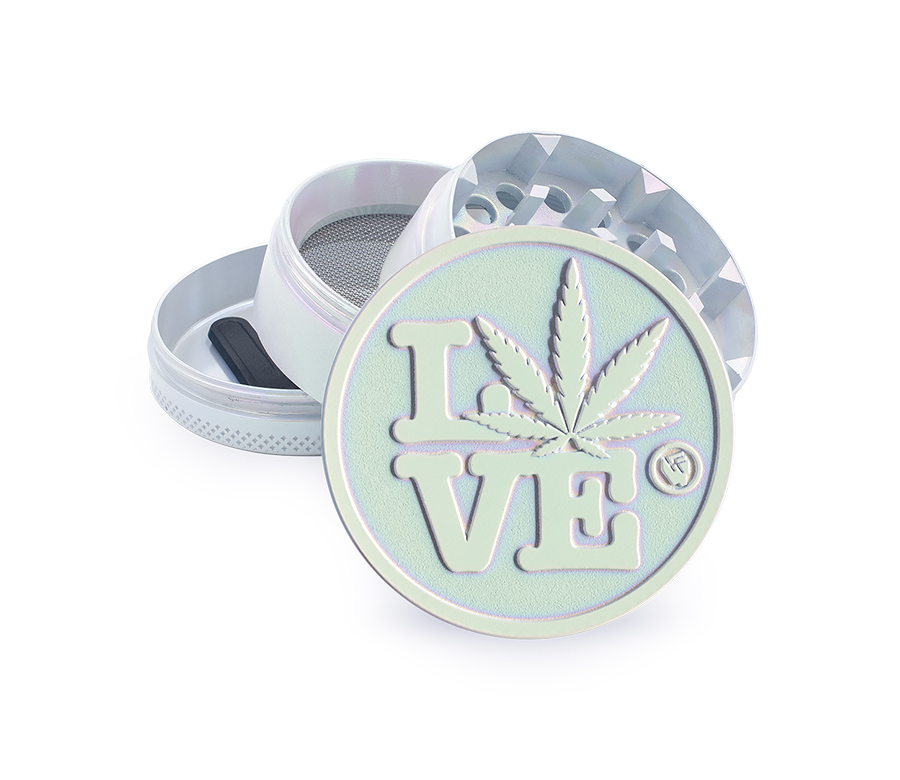 B4 FIRE-FLOW™ Metal Grinder Icy Pearl 420 Love (⌀50 mm / 4-parts)