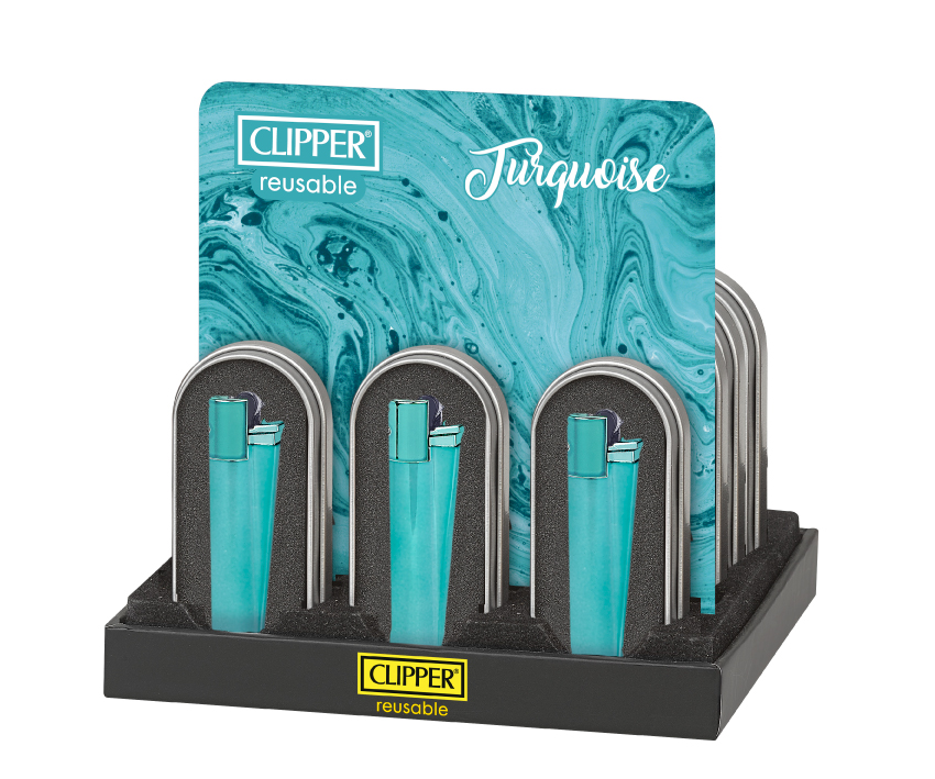 B12 CLIPPER CLASSIC Metal Large Turquoise