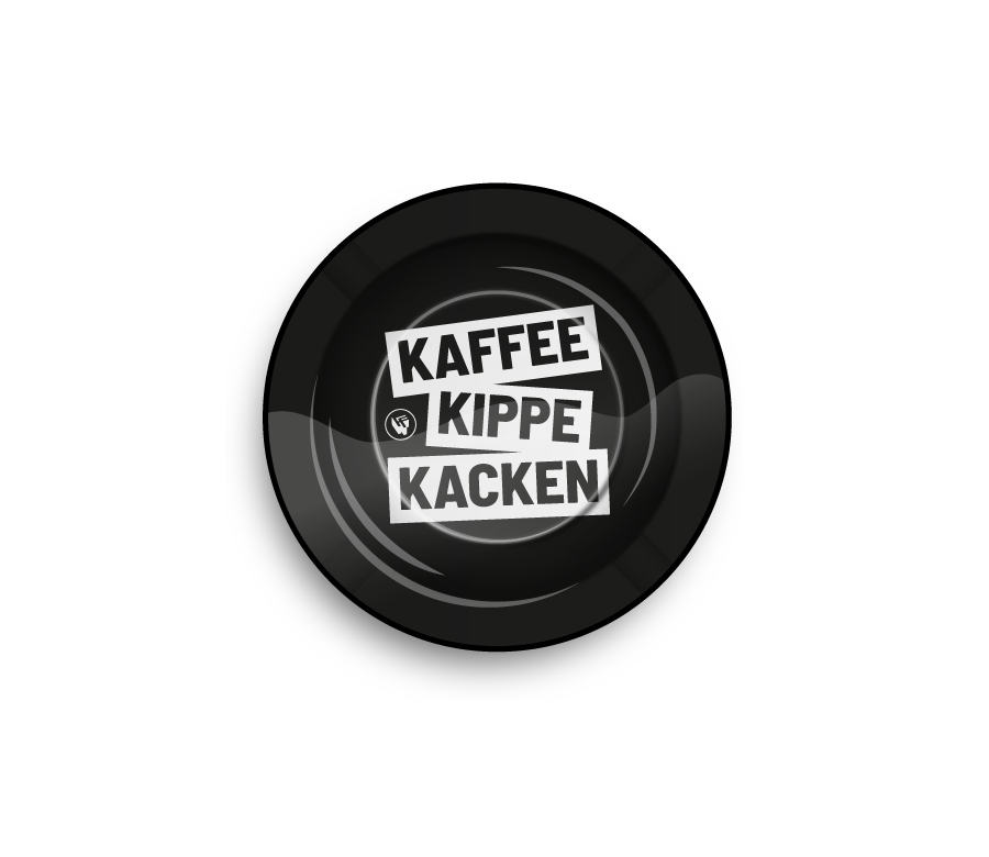 B6 FIRE-FLOW™ Metal Ashtray Kaffee Kippe Kacken (⌀135 mm)