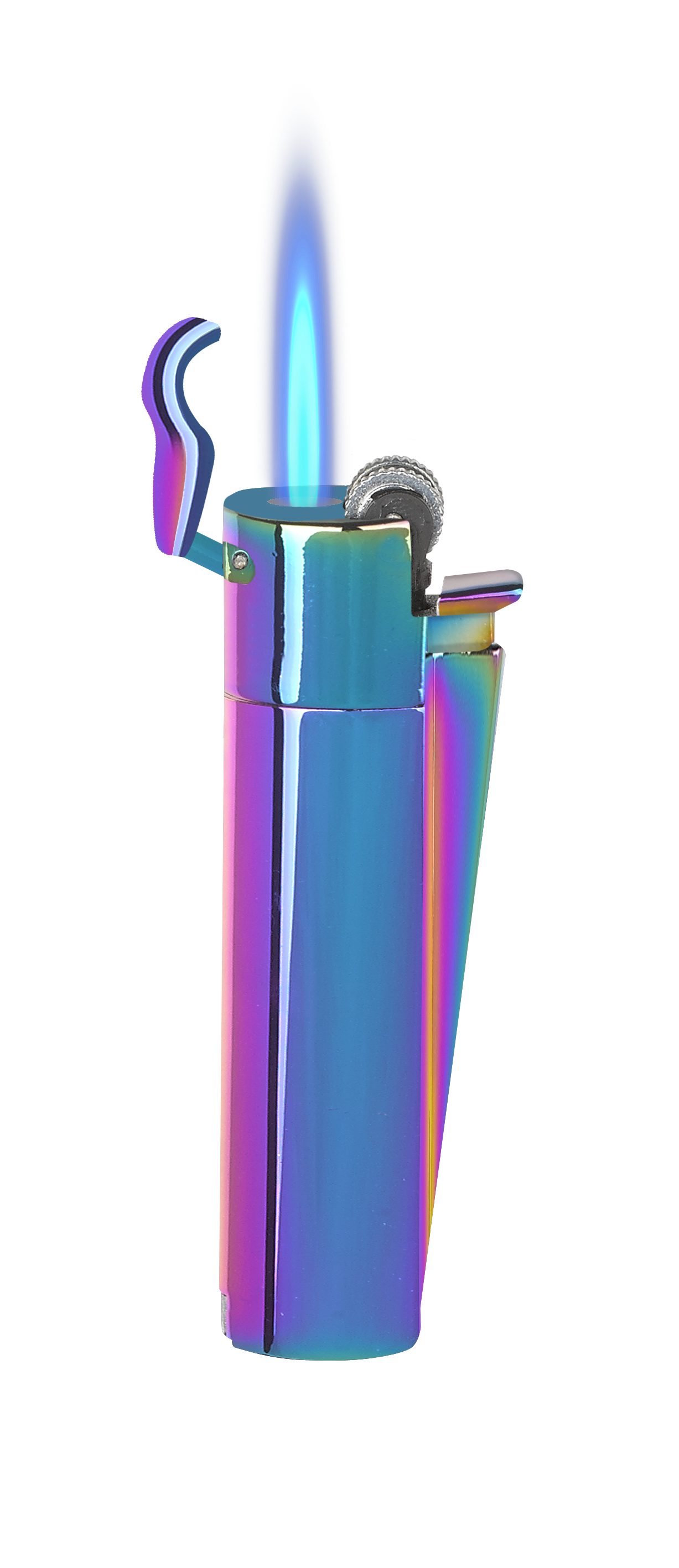 B12 CLIPPER CLASSIC Metal Large Jet Flame Icy m. Reibrad 