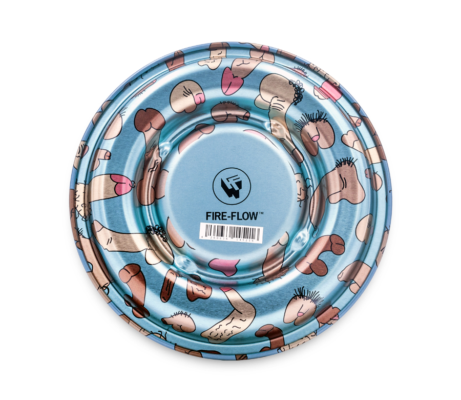 B4 FIRE-FLOW™ Metal Coffeeshop Ashtray Dick Pattern (⌀160 mm)