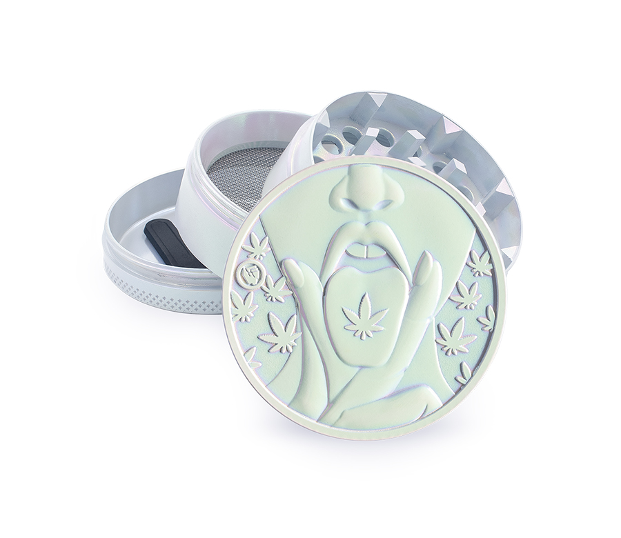 B4 FIRE-FLOW™ Metal Grinder Icy Pearl 420 Girl (⌀50 mm / 4-parts)