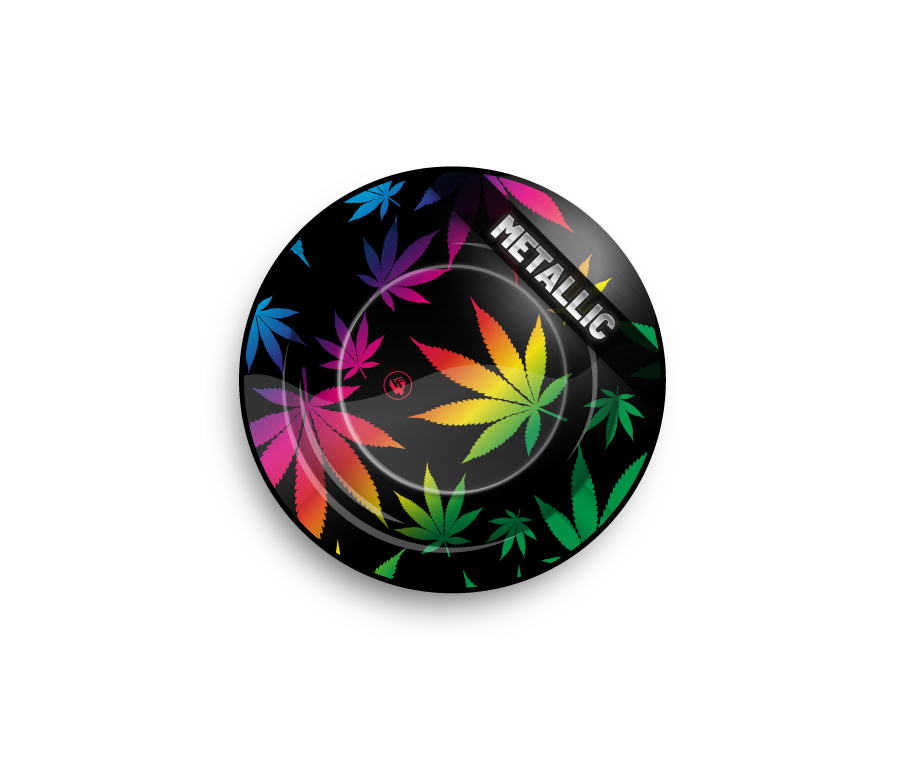 B6 FIRE-FLOW™ Metal Ashtray Leaves Gradient metallic (⌀135 mm)