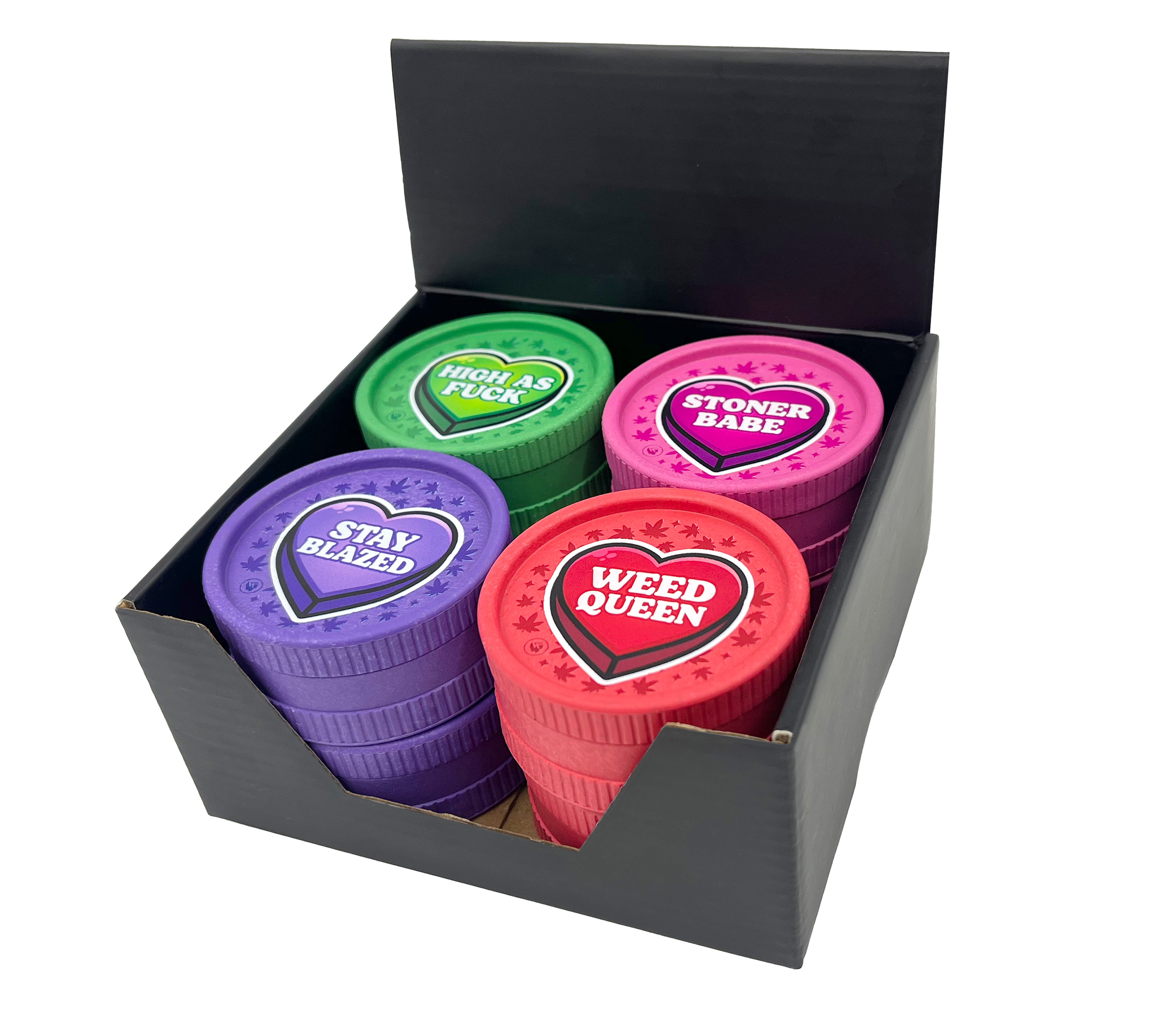 B8 FIRE-FLOW™ FFX Hemp Grinder 420 Hearts (⌀55 mm / 2-parts)